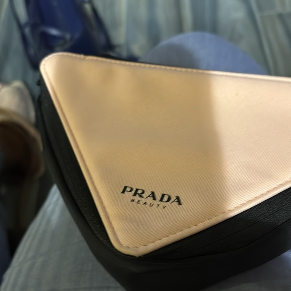 Prada Pink and Black Cosmetic Bag